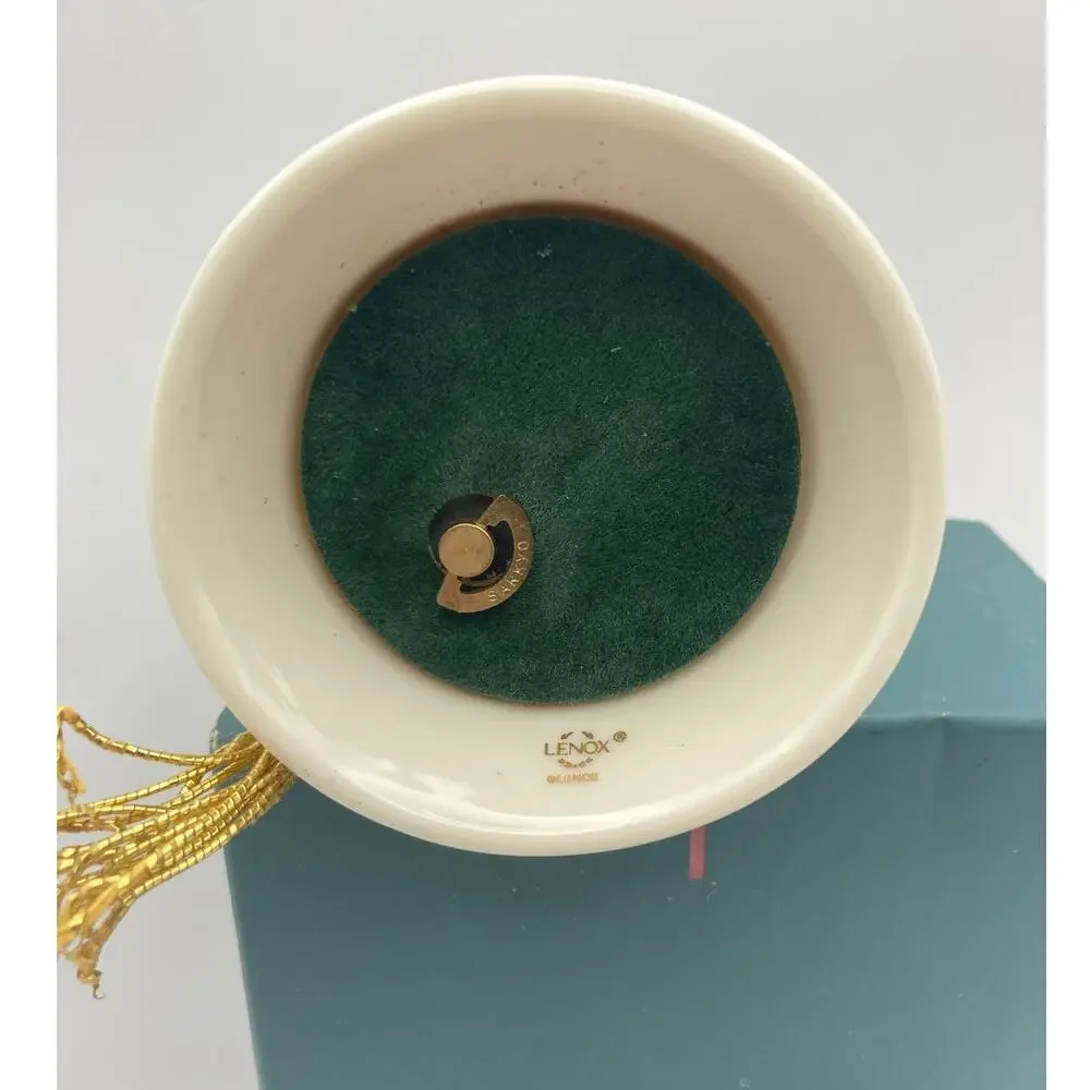 Lenox Songs of Christmas Collection Music Box Bell-We wish you a Merry Christmas